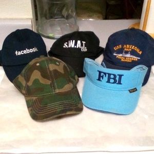 5 Men's Baseball caps  EUC